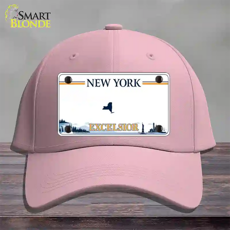 New York Excelsior Novelty License Plate Hat Cotton / Pink