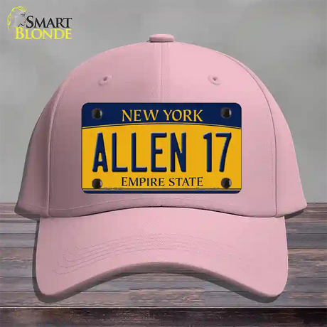 Allen 17 New York Novelty License Plate Hat Tag Cotton / Pink