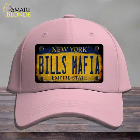 Bills Mafia New York Yellow Rusty Novelty License Plate Hat Tag Cotton / Pink