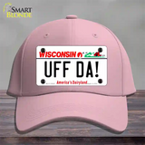 Uff Da Wisconsin Novelty License Plate Hat Tag Cotton / Pink