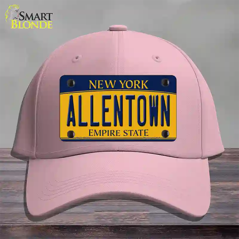 Allentown NY Yellow Novelty License Plate Hat Tag Cotton / Pink