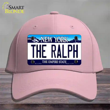 The Ralph NY Blue Novelty License Plate Hat Tag Cotton / Pink