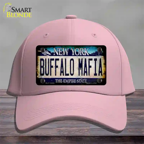 Buffalo Mafia NY Blue Rusty Novelty License Plate Hat Tag Cotton / Pink