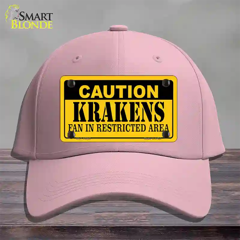 Caution Krakens Novelty License Plate Hat Tag Cotton / Pink