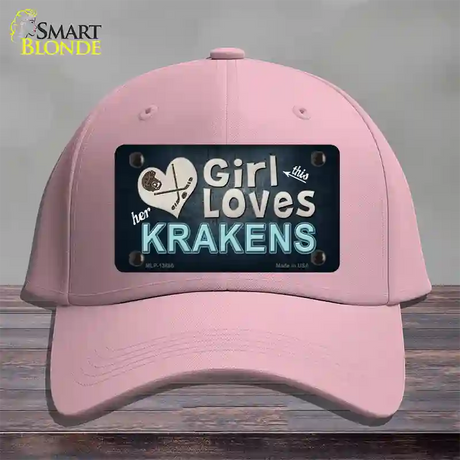 This Girl Loves Krakens Novelty License Plate Hat Tag Cotton / Pink