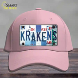 Krakens Strip Art Novelty License Plate Hat Tag Cotton / Pink