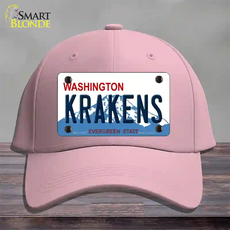 Krakens Washington Novelty License Plate Hat Tag Cotton / Pink