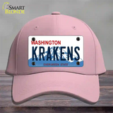 Krakens Washington Novelty License Plate Hat Tag Cotton / Pink