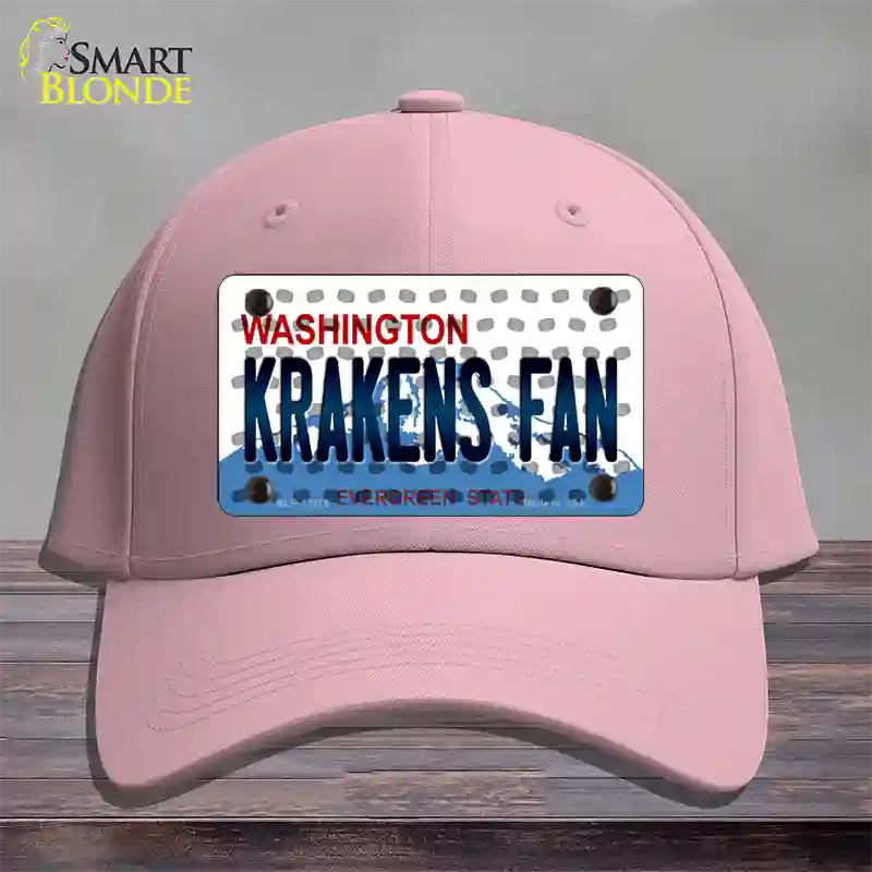 Krakens Fan Washington Overlay Novelty License Plate Hat Tag Cotton / Pink