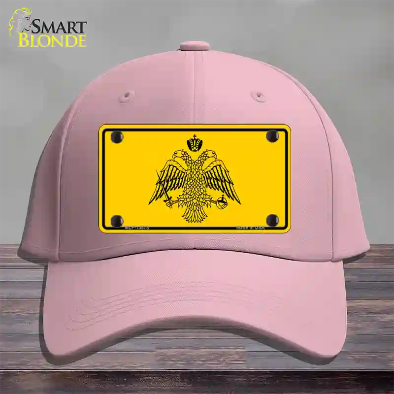 Byzantine Empire Flag Yellow Novelty License Plate Hat Tag Cotton / Pink