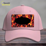 Fire Explosion With Black Center Oval Novelty License Plate Hat Cotton / Pink