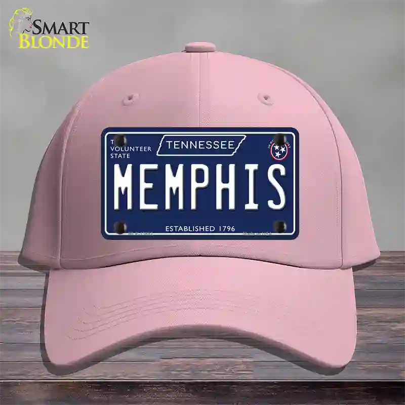 Memphis Tennessee Blue Novelty License Plate Hat Tag Cotton / Pink