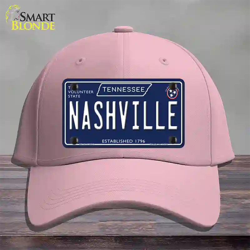 Nashville Tennessee Blue Novelty License Plate Hat Tag Cotton / Pink