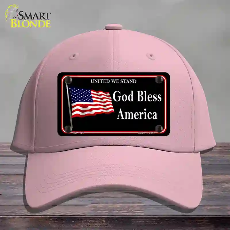 God Bless America Novelty License Plate Hat Cotton / Pink