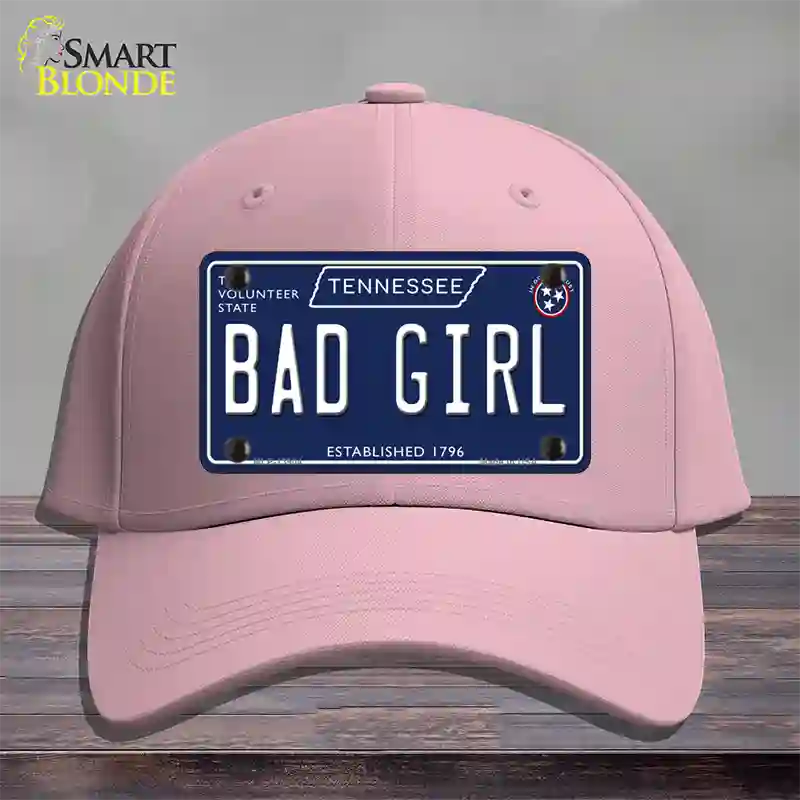 Bad Girl Tennessee Blue Novelty License Plate Hat Tag Cotton / Pink