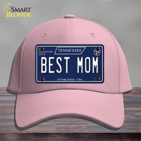 Best Mom Tennessee Blue Novelty License Plate Hat Tag Cotton / Pink