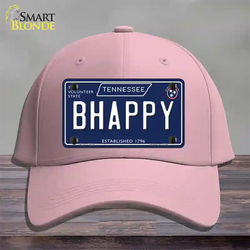 B Happy Tennessee Blue Novelty License Plate Hat Tag Cotton / Pink