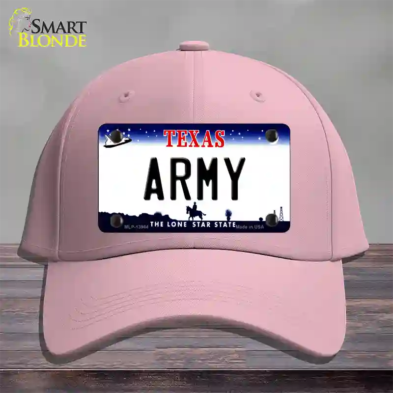 Texas Army Novelty License Plate Hat Tag Cotton / Pink