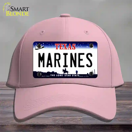 Texas Marines Novelty License Plate Hat Tag Cotton / Pink