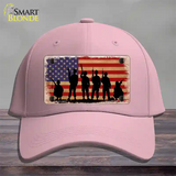 Military Soldiers American Flag Novelty License Plate Hat Tag Cotton / Pink