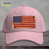 Grunge American Flag Novelty License Plate Hat Tag Cotton / Pink