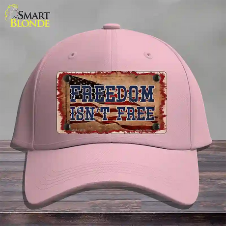 Freedom Isnt Free Flag Novelty License Plate Hat Tag Cotton / Pink