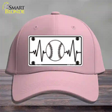 Baseball Heart Beat Novelty License Plate Hat Tag Cotton / Pink