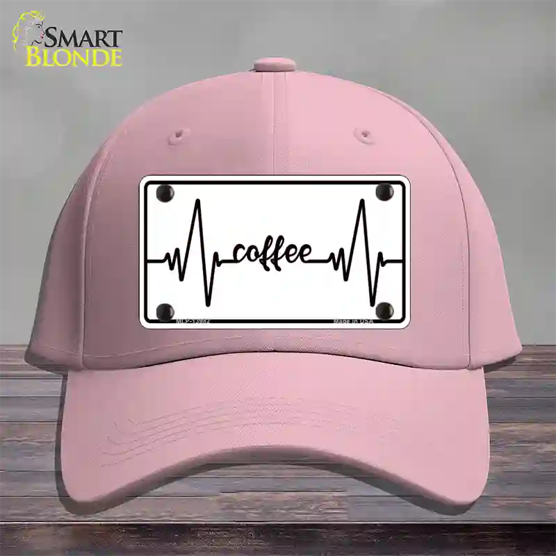 Coffee Heart Beat Novelty License Plate Hat Tag Cotton / Pink