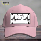 Sewing Heart Beat Novelty License Plate Hat Tag Cotton / Pink