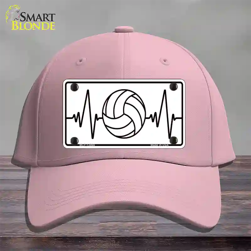 Volleyball Heart Beat Novelty License Plate Hat Tag Cotton / Pink