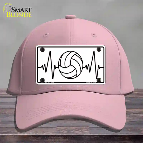 Volleyball Heart Beat Novelty License Plate Hat Tag Cotton / Pink