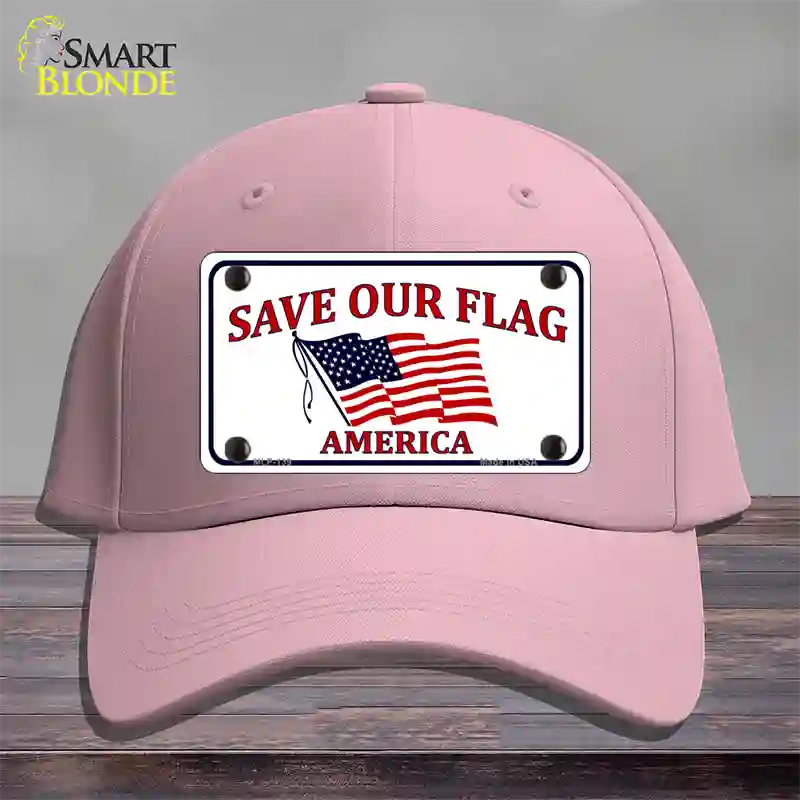 Save Our Flag Novelty License Plate Hat Cotton / Pink