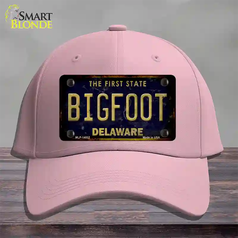 Bigfoot Delaware Novelty License Plate Hat Tag Cotton / Pink