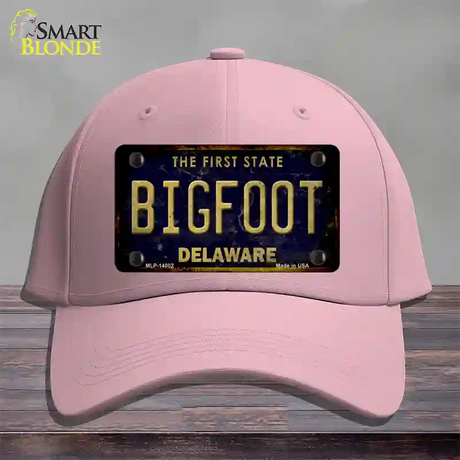 Bigfoot Delaware Novelty License Plate Hat Tag Cotton / Pink