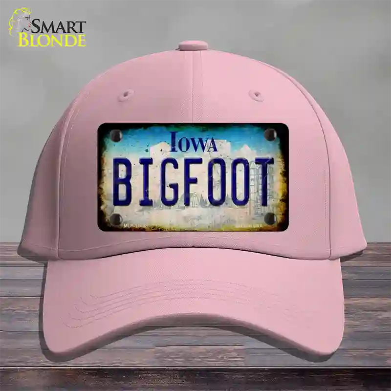 Bigfoot Iowa Novelty License Plate Hat Tag Cotton / Pink