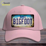 Bigfoot Iowa Novelty License Plate Hat Tag Cotton / Pink