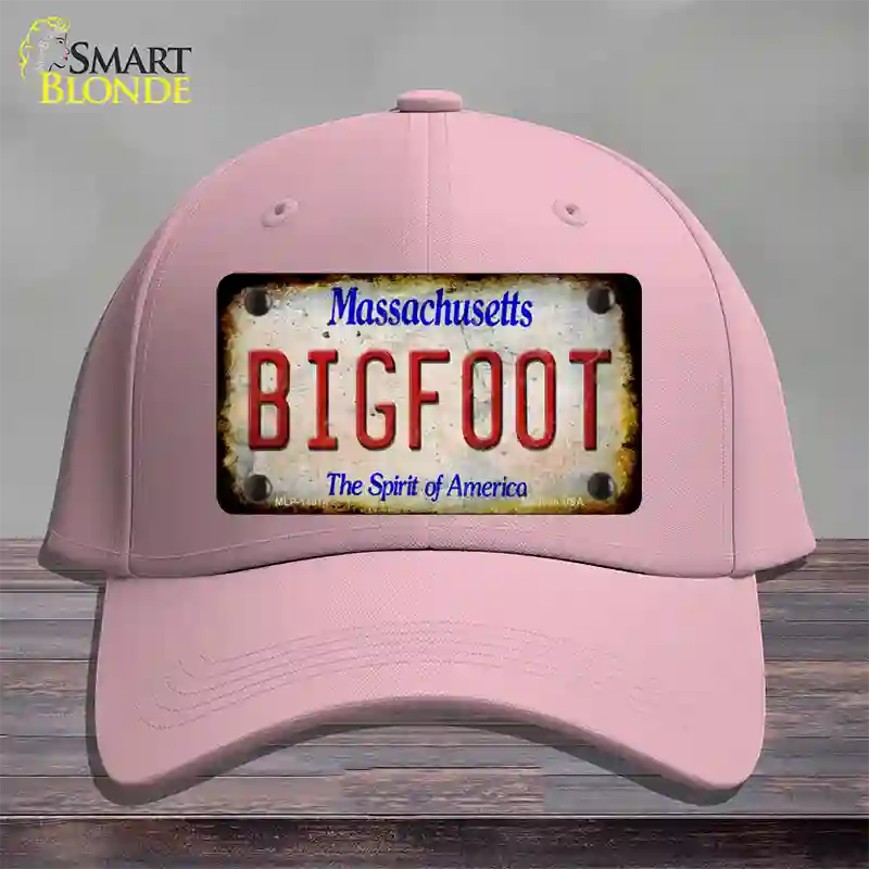 Bigfoot Massachusetts Novelty License Plate Hat Tag Cotton / Pink