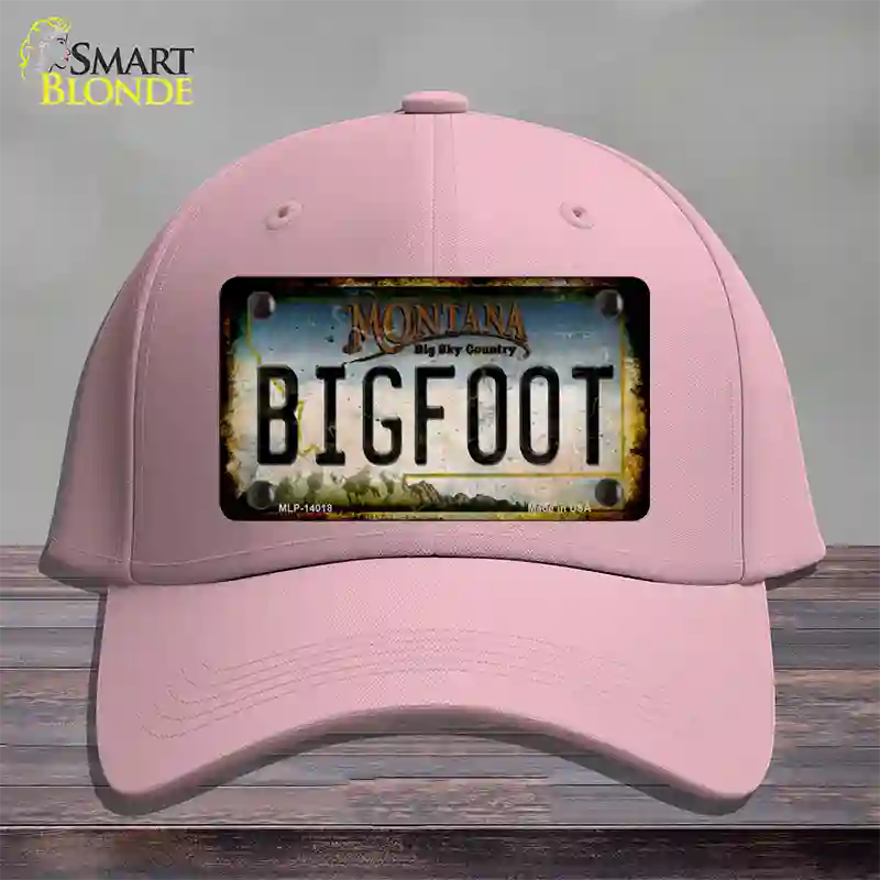 Bigfoot Montana Novelty License Plate Hat Tag Cotton / Pink