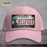 Bigfoot Oklahoma Novelty License Plate Hat Tag Cotton / Pink