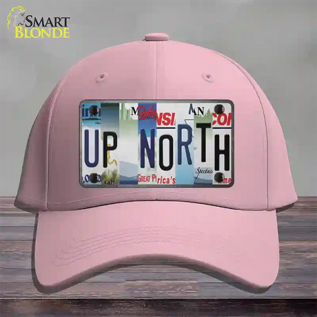 Up North Strip Art Novelty License Plate Hat Tag Cotton / Pink