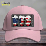 Three Beers America Novelty License Plate Hat Cotton / Pink