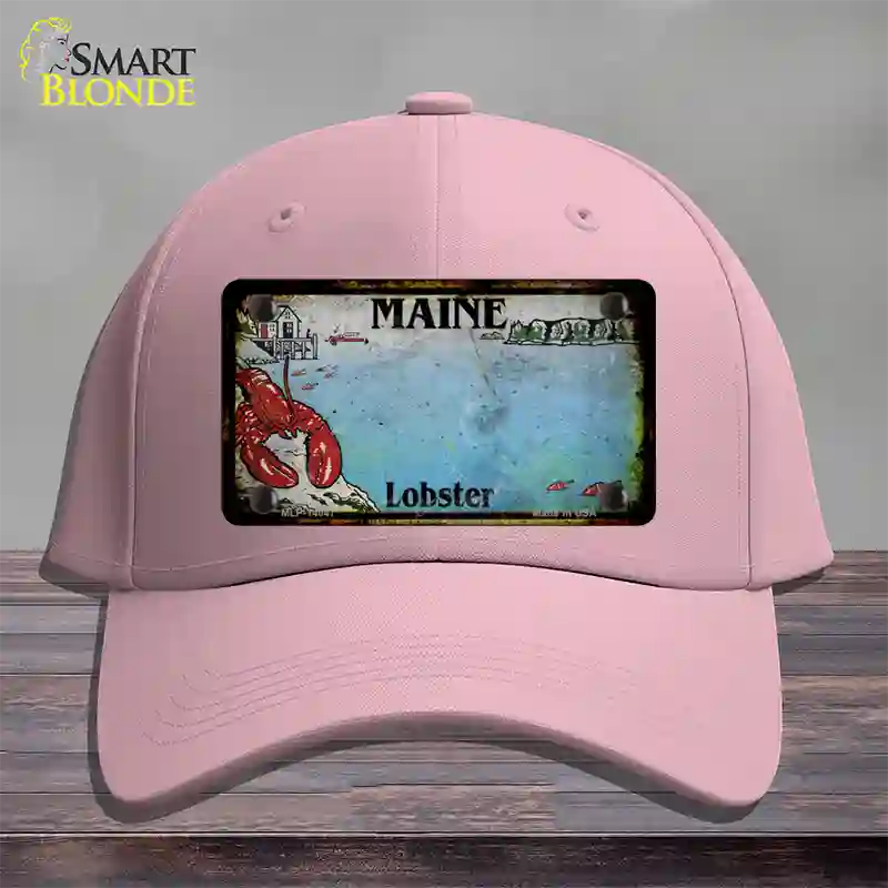 Maine Lobster Blank Rusty Novelty License Plate Hat Cotton / Pink