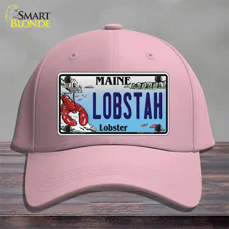 Lobstah Maine Lobster Novelty License Plate Hat Cotton / Pink