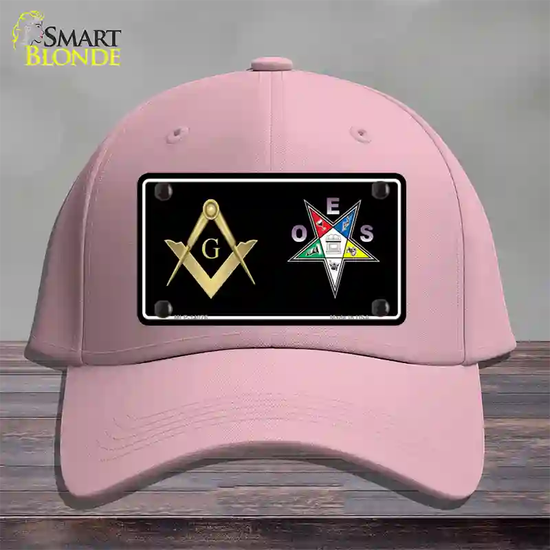 Free Mason OES Novelty License Plate Hat Cotton / Pink