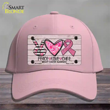 Peace Love Cure Novelty License Plate Hat Cotton / Pink