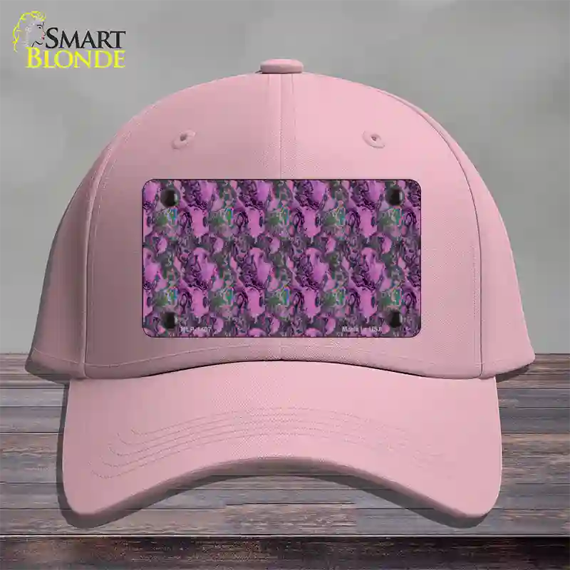 Purple Vortex Novelty License Plate Hat Cotton / Pink