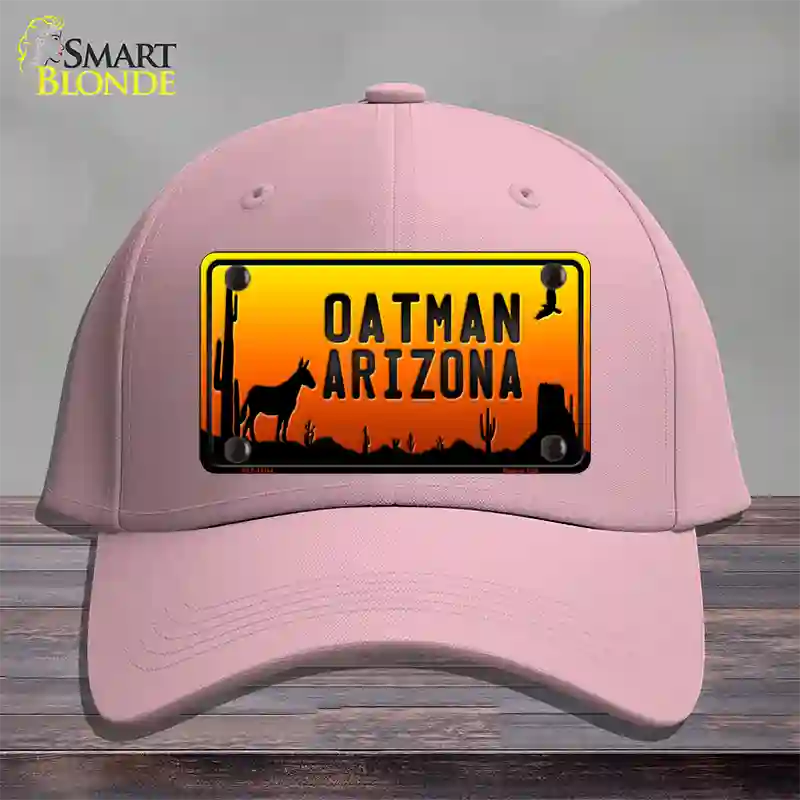 Oatman Arizona Scenic Background Novelty License Plate Hat Cotton / Pink