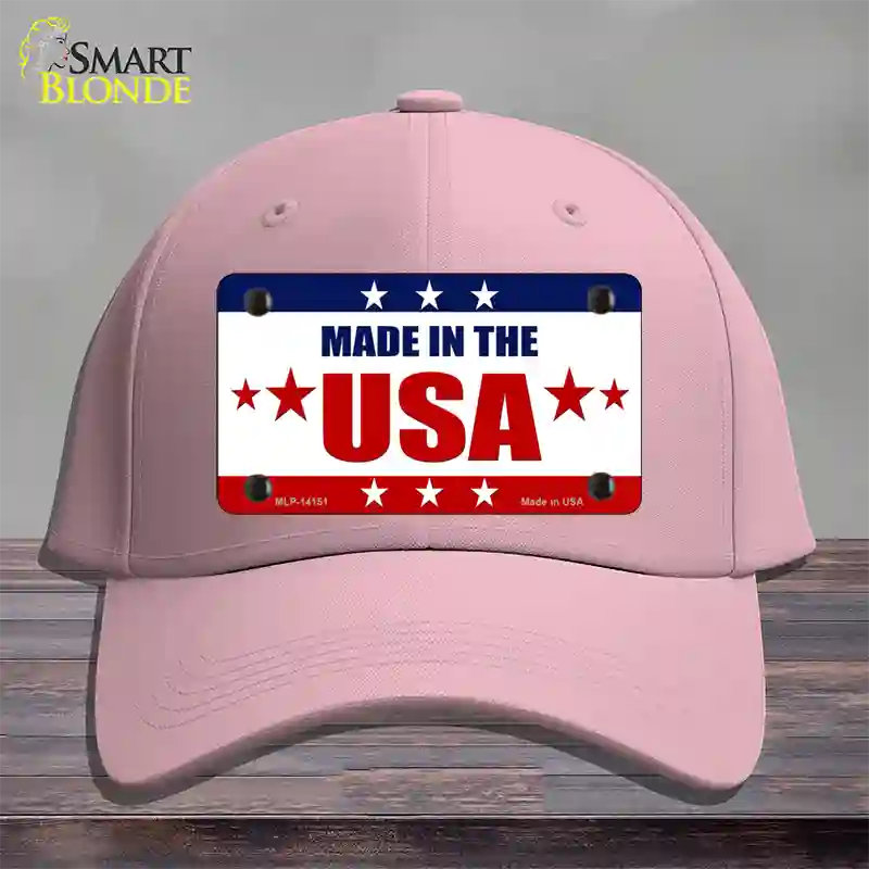 Made in the USA Novelty License Plate Hat Cotton / Pink