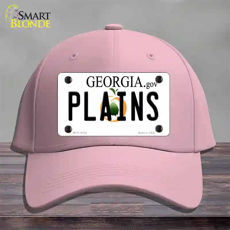 Plains Georgia Novelty License Plate Hat Cotton / Pink