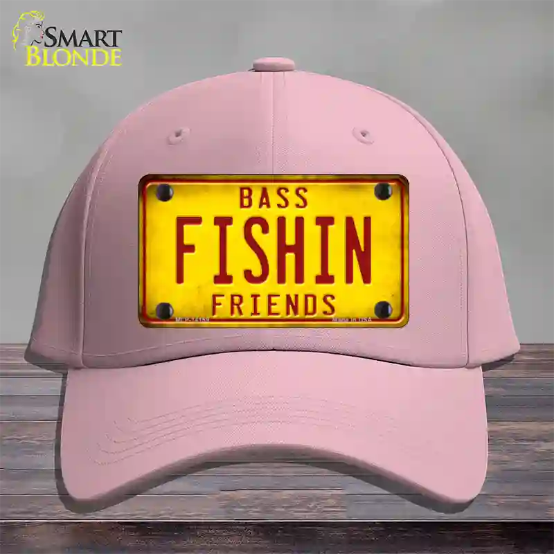 Fishin Friends Novelty License Plate Hat Cotton / Pink